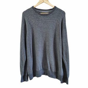 Eddie Bauer Striped Crew Pullover Sweater Wool XL